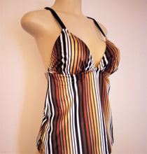 Load image into Gallery viewer, Crisscross Back Tankini Top Apron Open Back
