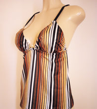 Load image into Gallery viewer, Crisscross Back Tankini Top Apron Open Back
