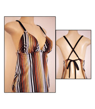 Load image into Gallery viewer, Crisscross Back Tankini Top Apron Open Back
