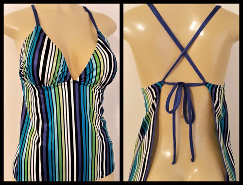 Open back tankini swimsuit tops